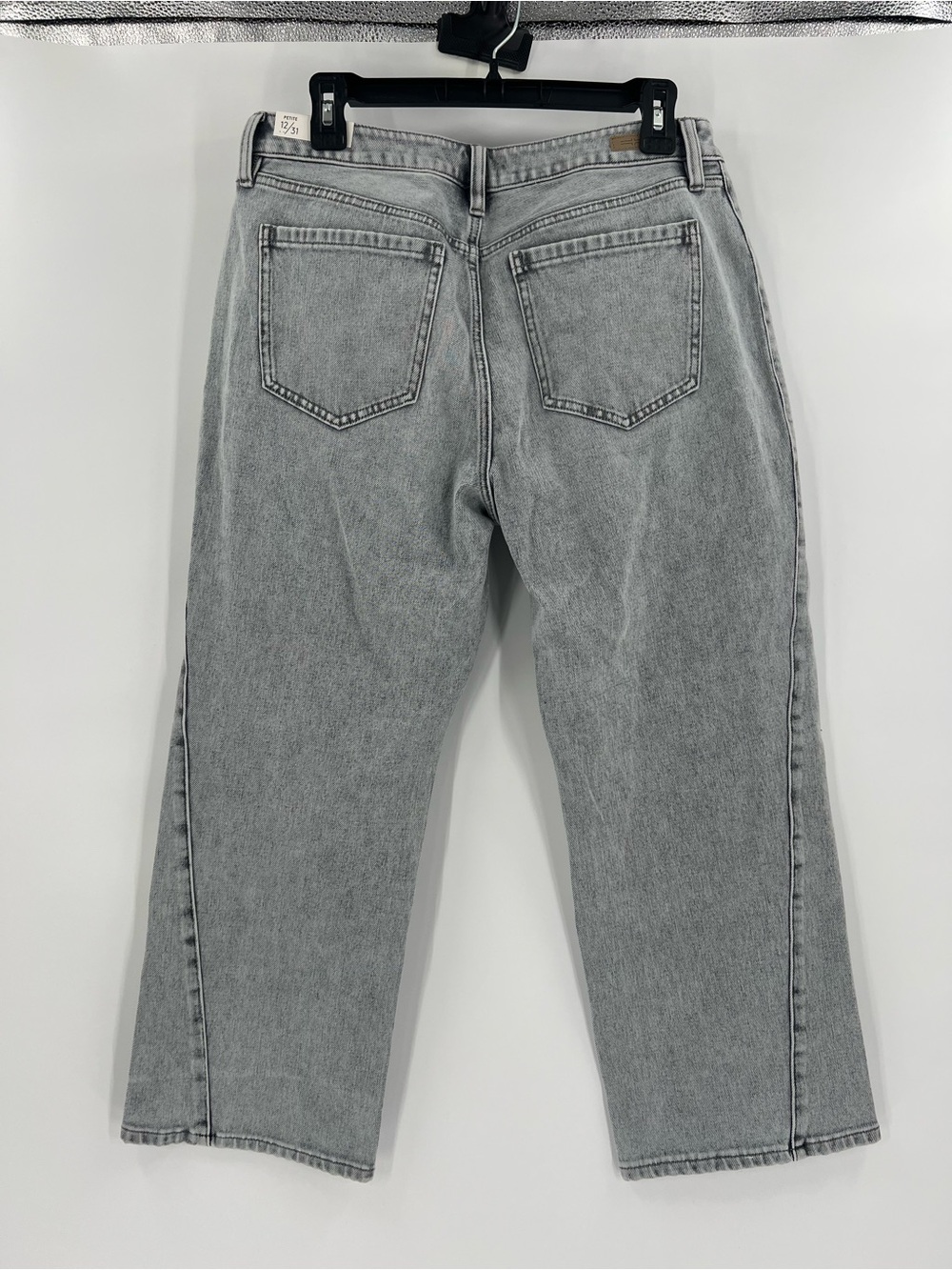 NWT Liverpool Los Angeles ECO Kennedy Split Hem Ankle Jeans Petite 12 Gray - Picture 10 of 12